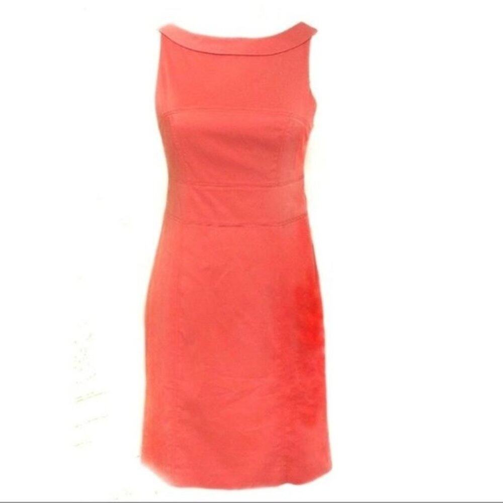 Sinclaire 10 Dress Boatneck Jackie O 90s Vintage sz 4 or 2 Coral Peach 0range